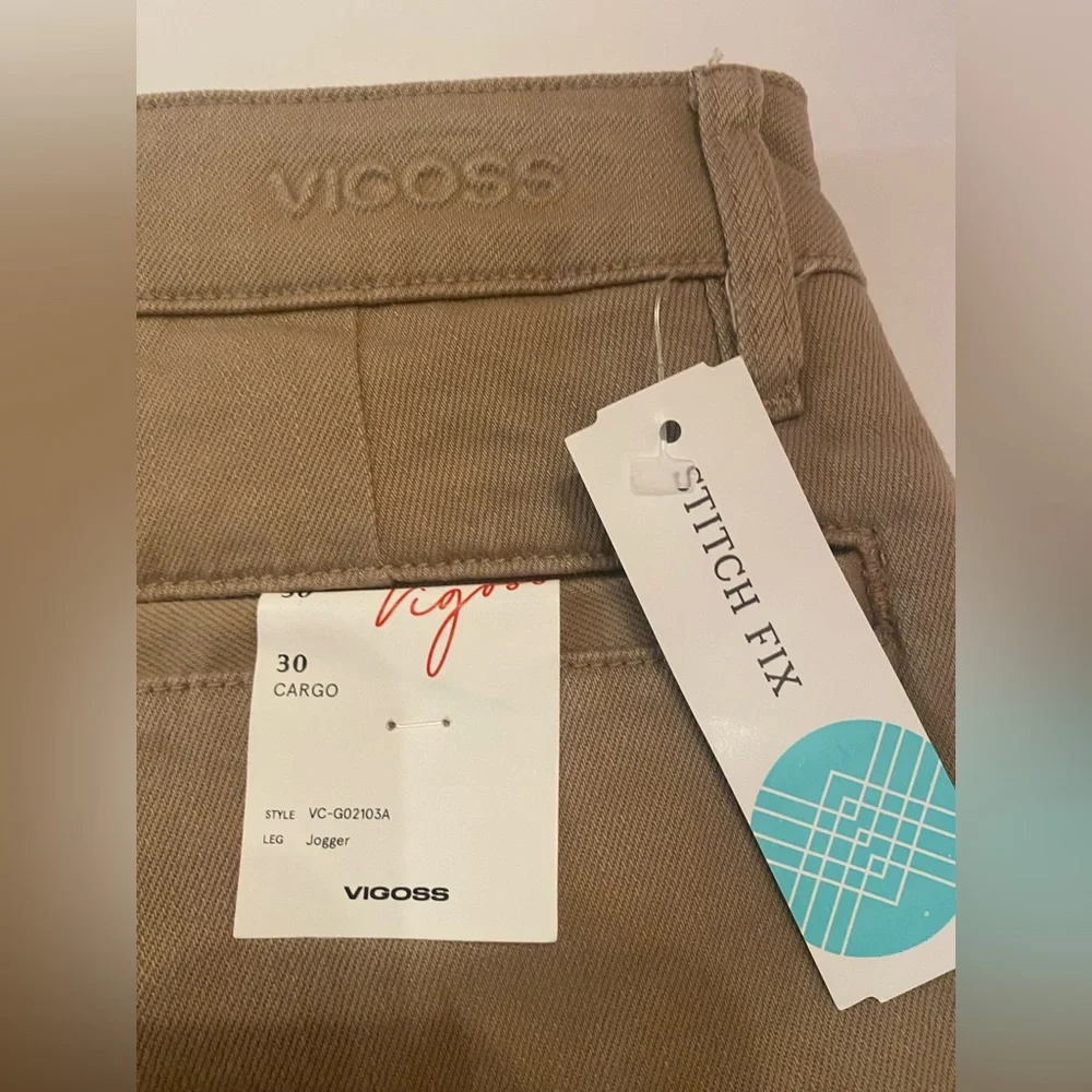 Vigoss Woman’s Military Cargo Jogger Pants Tan Size 10 / 30‎